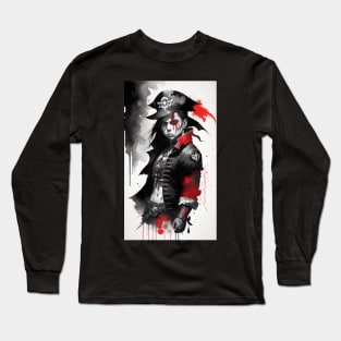 Ink Style Woman Pirate Long Sleeve T-Shirt